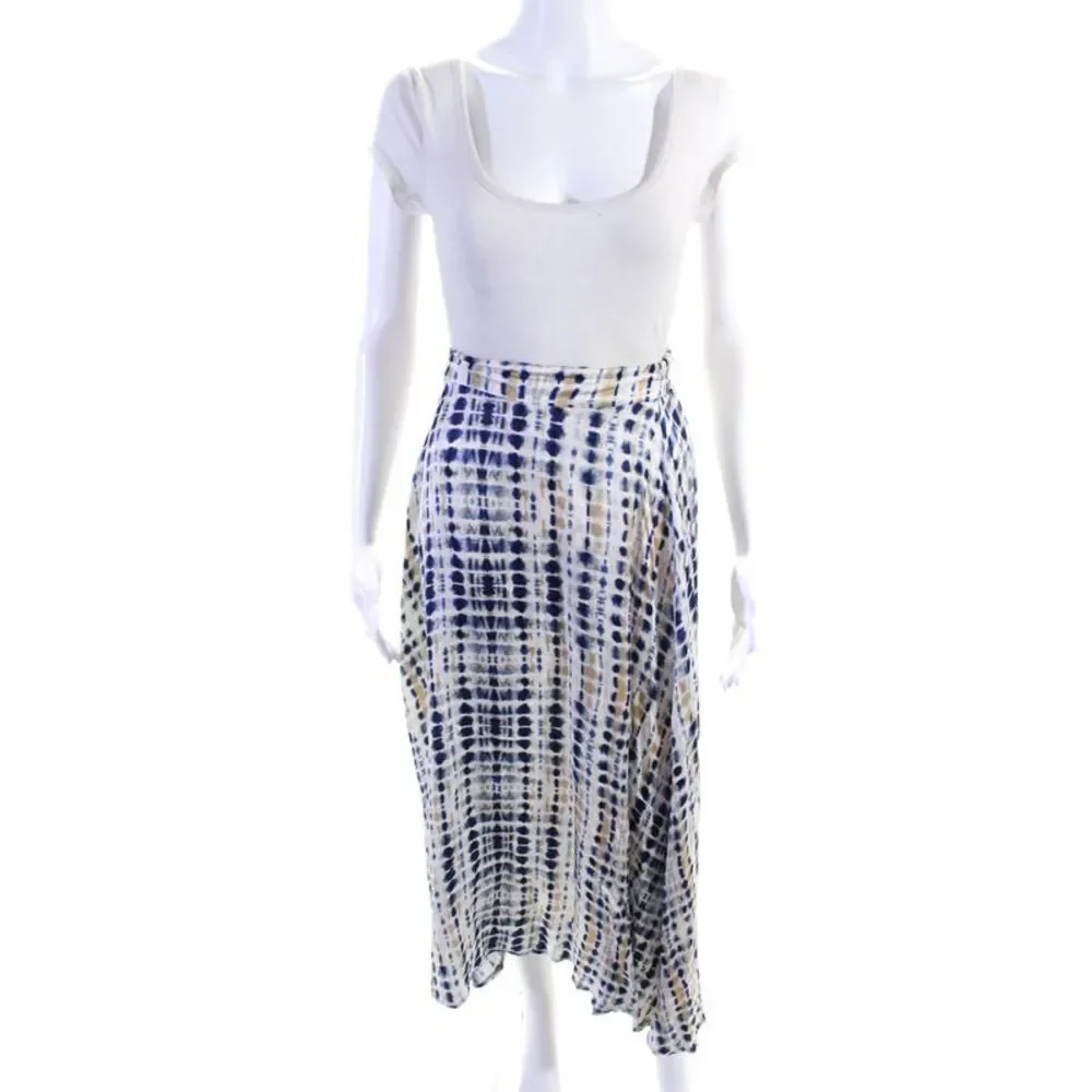 Un Dimanche a Paris Women's Tie-Dye Print Midi Slip Skirt Multicolor Size S
